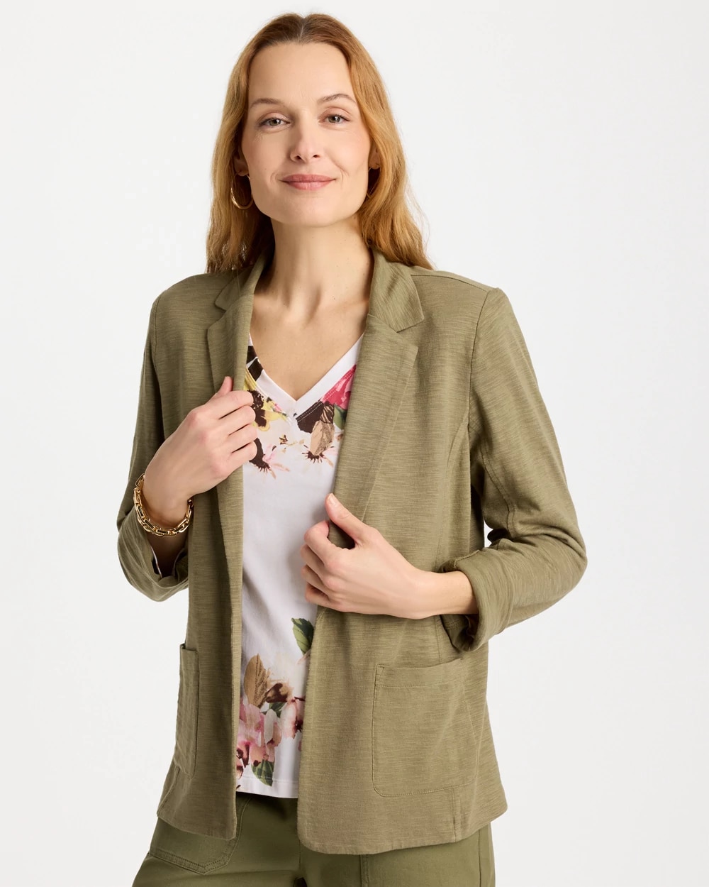 Slub Knit Blazer