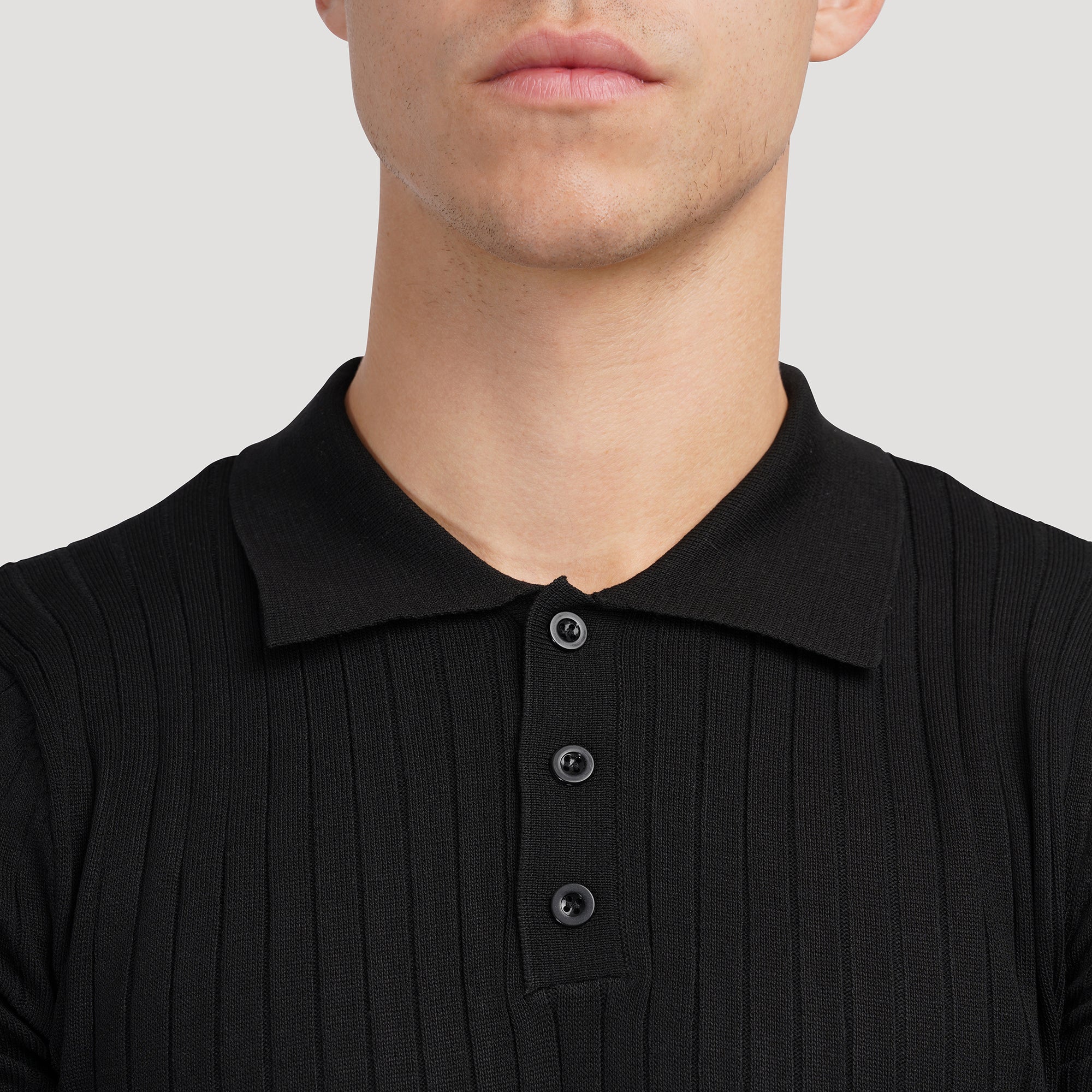 🔥Last Day Promotion!🔥Men's Short Sleeve Old Money Ribbed Knit Polo Shirt