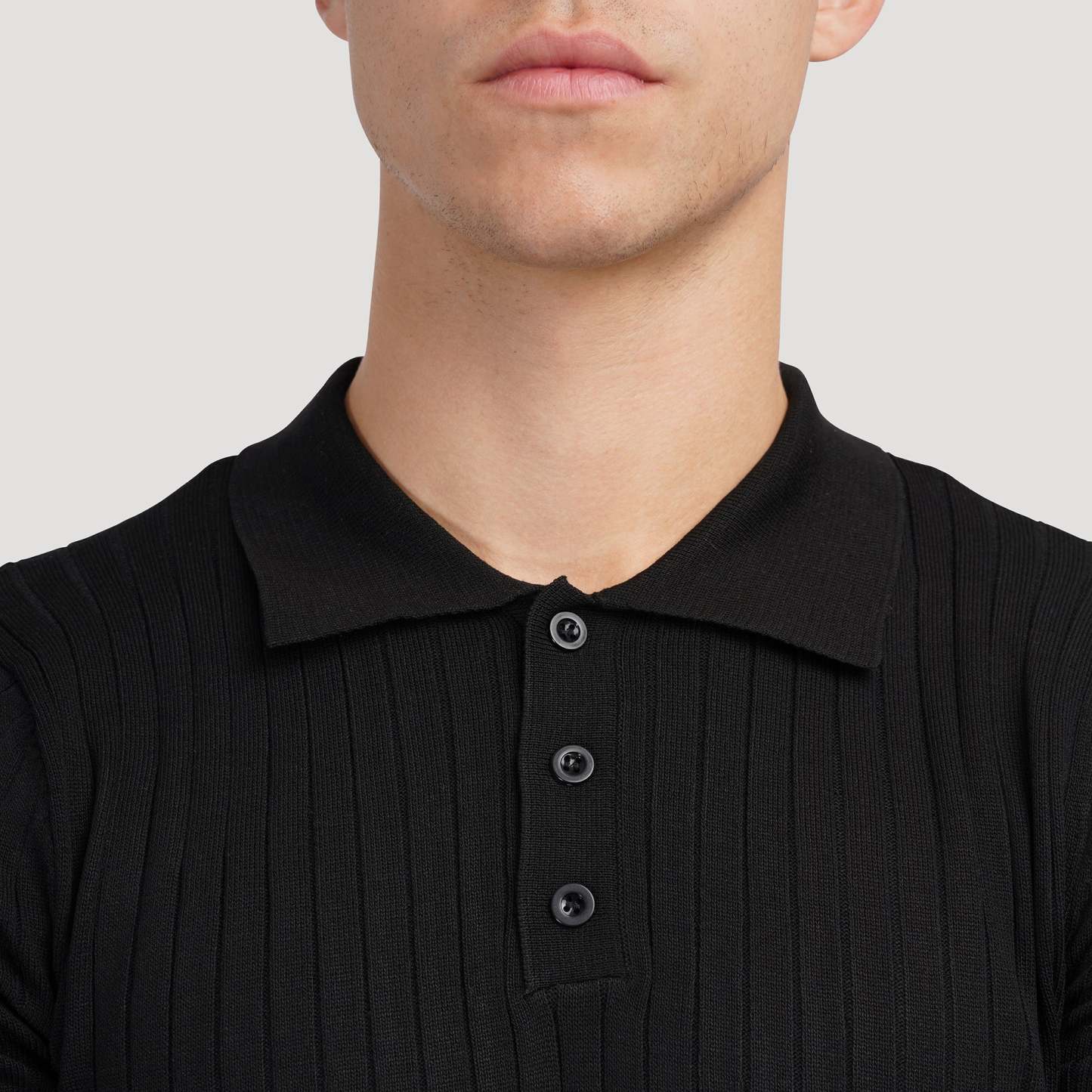 🔥Last Day Promotion!🔥Men's Short Sleeve Old Money Ribbed Knit Polo Shirt