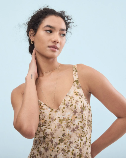 Fit and Flare Sleeveless Midi Dress with Floral Pattern