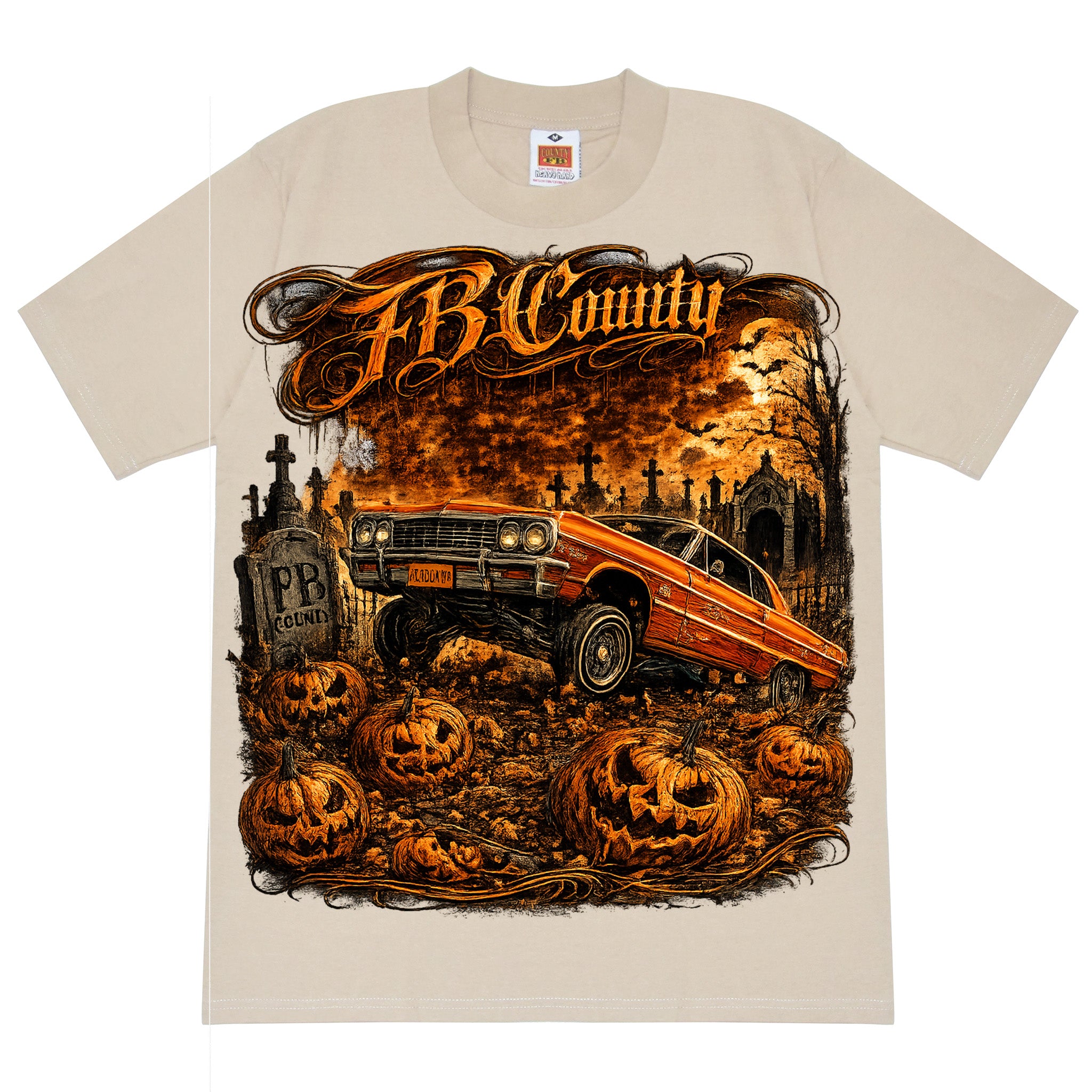FB County Halloween Graphic Heavy Hard T-Shirts - (JUMBO PRINTS)