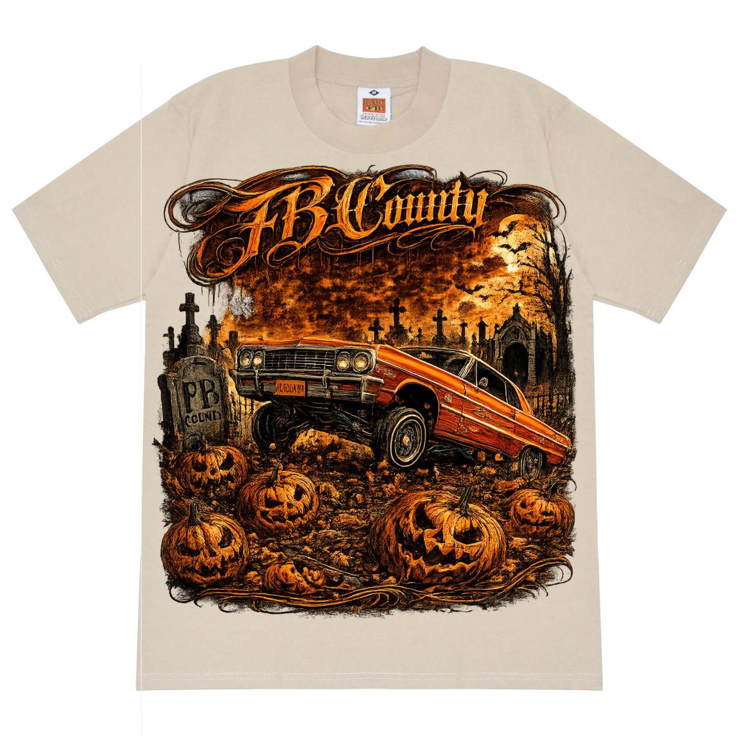 FB County Halloween Graphic Heavy Hard T-Shirts - (JUMBO PRINTS)