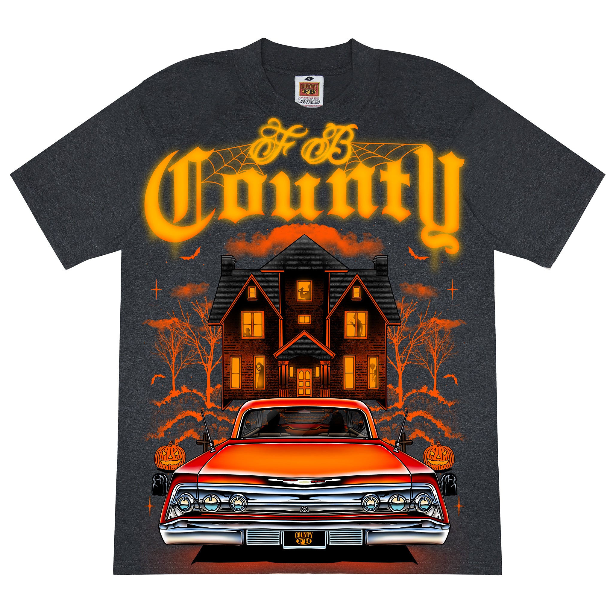 FB County Halloween Graphic Heavy Hard T-Shirts - (JUMBO PRINTS)