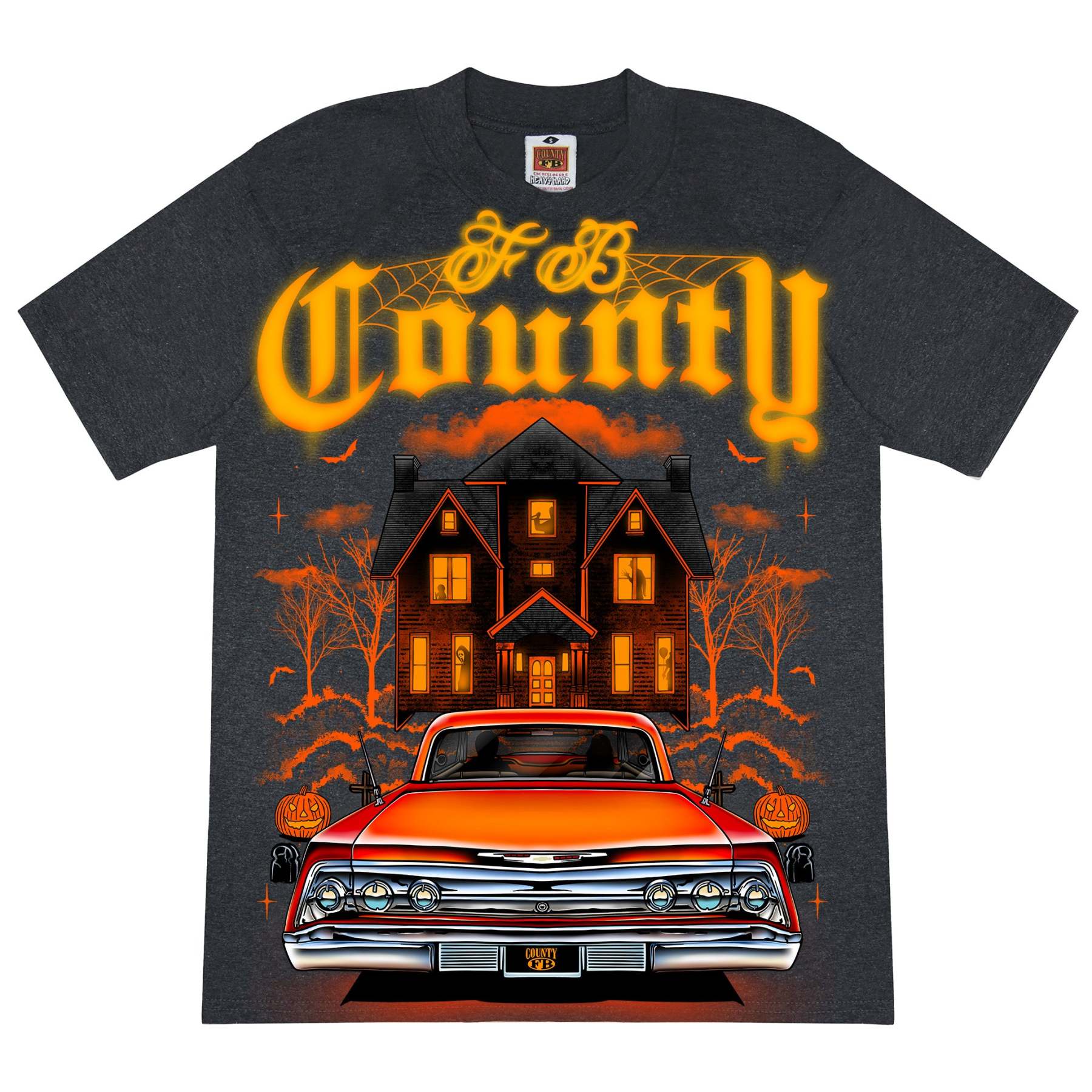 FB County Halloween Graphic Heavy Hard T-Shirts - (JUMBO PRINTS)
