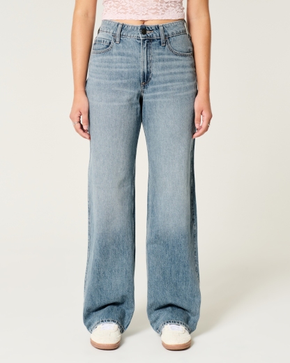 Curvy High-Rise Medium Wash Baggy Jeans
