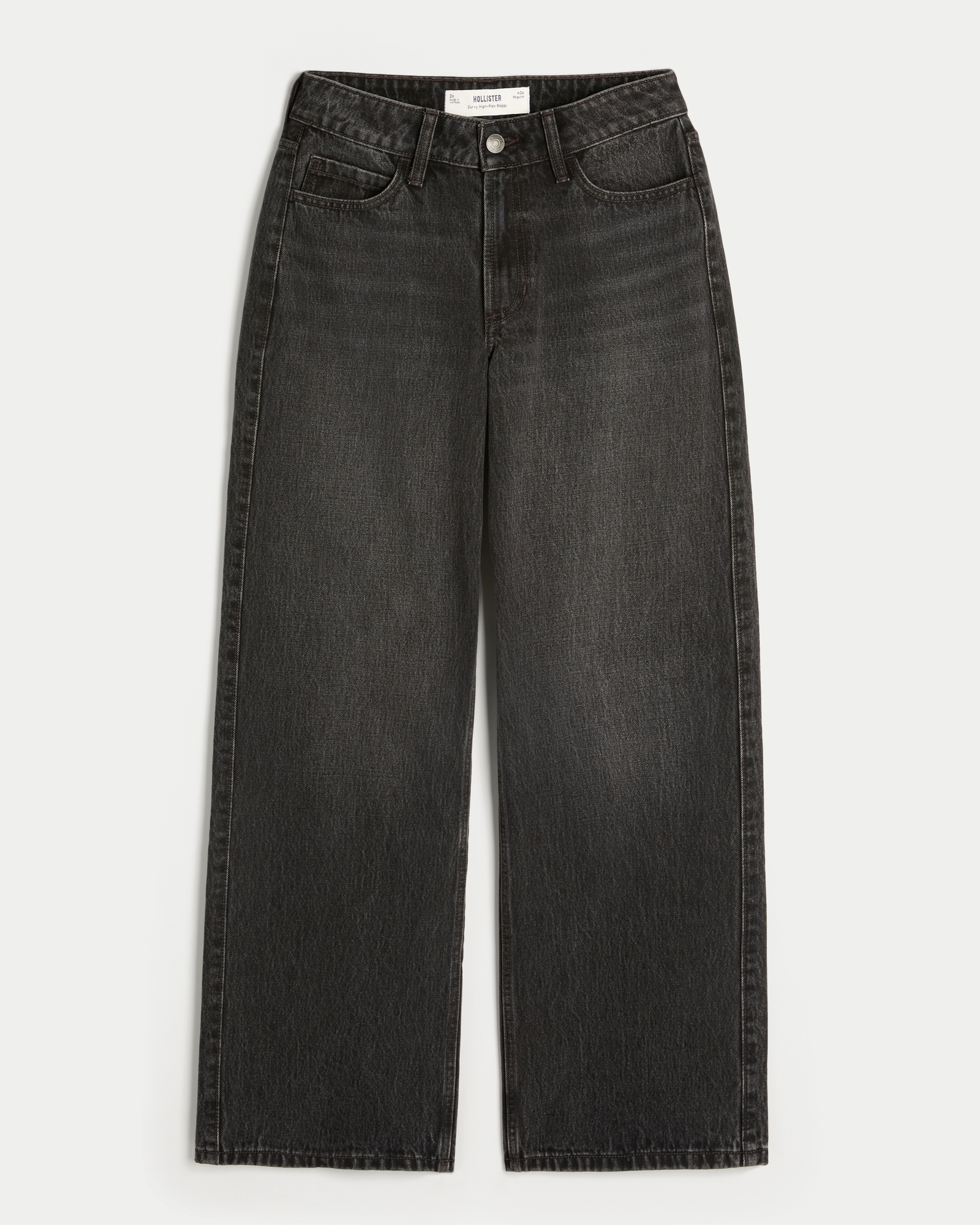 Curvy High-Rise Medium Wash Baggy Jeans