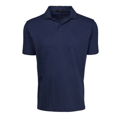 Alpha Slub Johnny Collar Short Sleeve Polo