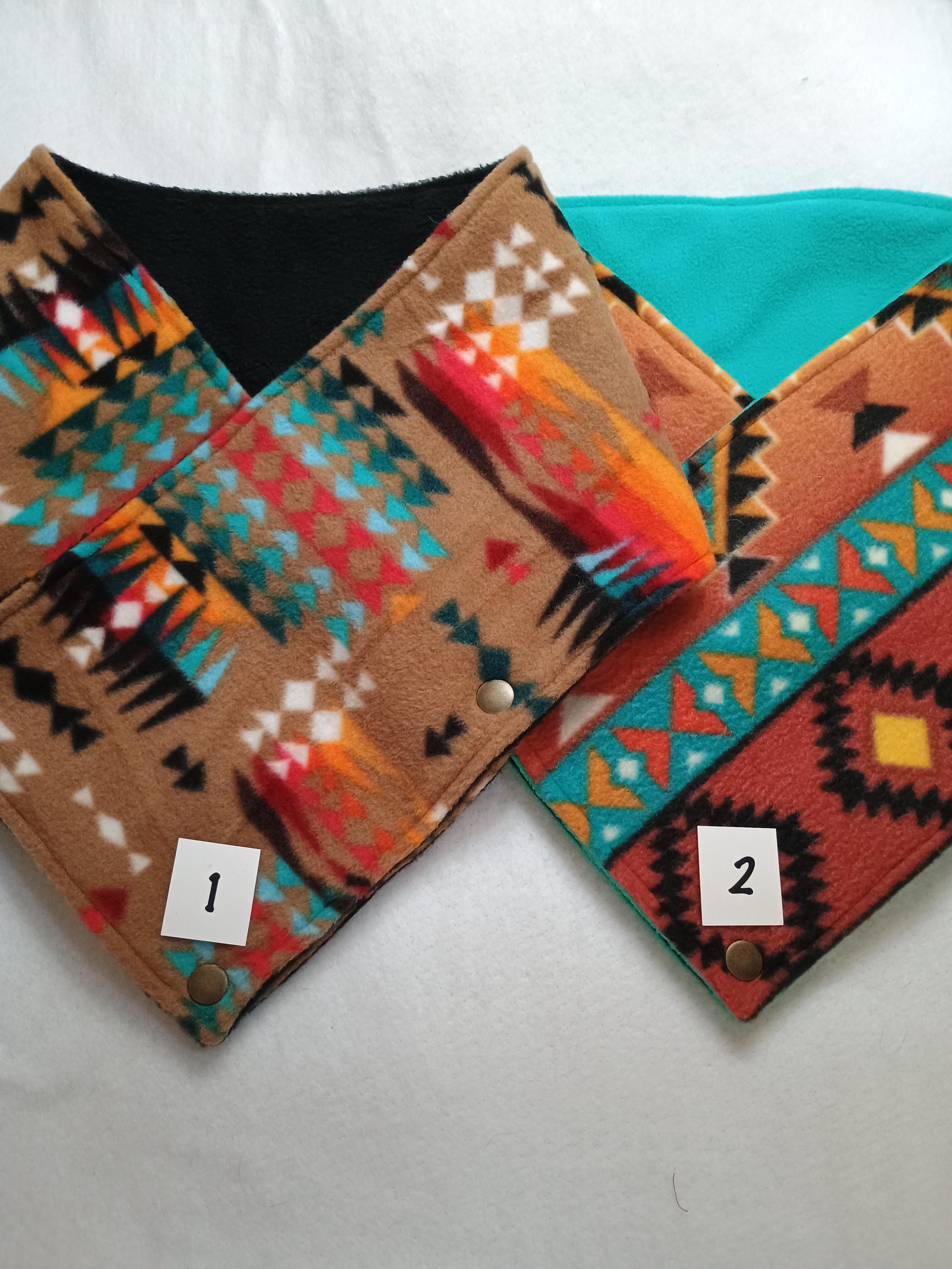 Western Cowboy Buckaroo Cowl Scarf Aztec Warm Neck Hood 