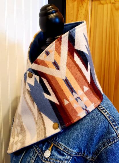 Western Aztec Warm Neck Hood Cowboy Buckaroo Cowl