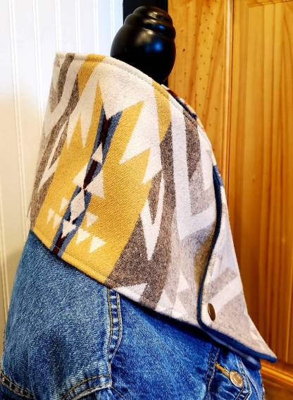 Western Aztec Warm Neck Hood Cowboy Buckaroo Cowl