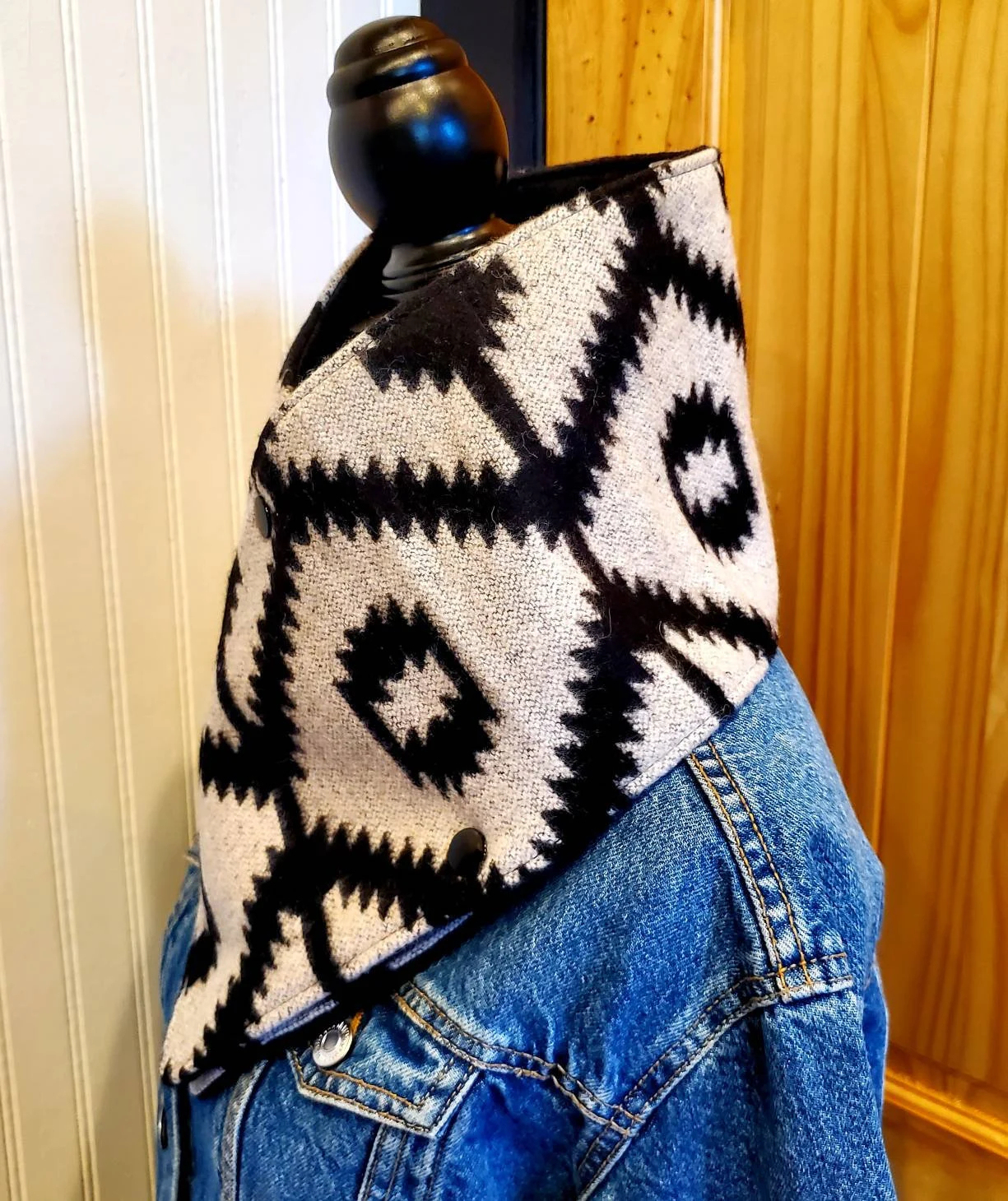 Western Aztec Warm Neck Hood Cowboy Buckaroo Cowl