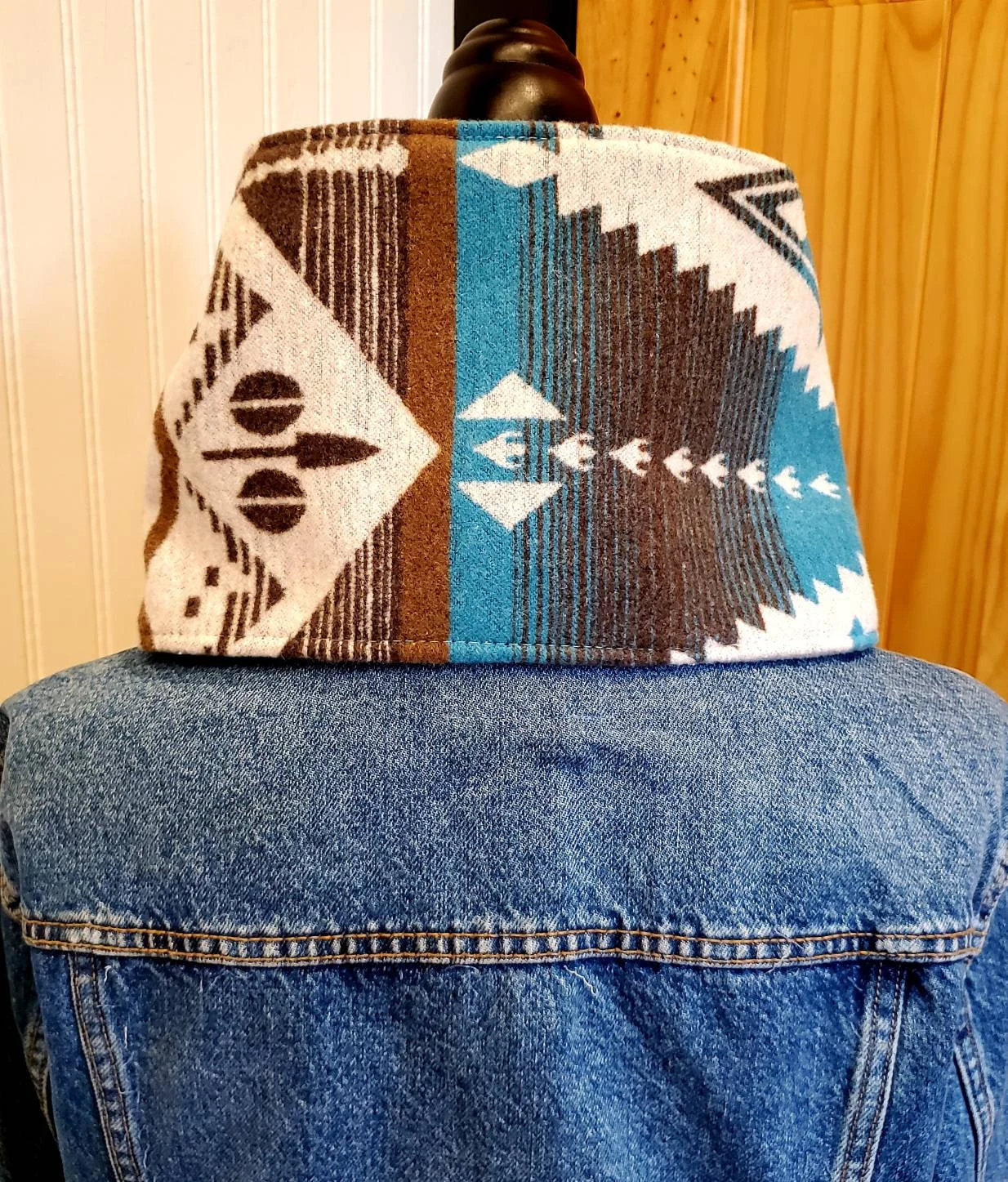 Western Aztec Warm Neck Hood Cowboy Buckaroo Cowl