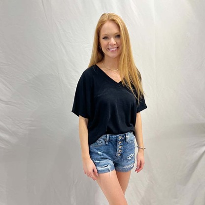 Short Sleeve Cocoon No Pocket Top
