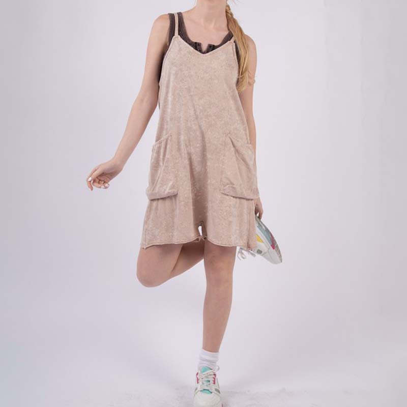 2 Pocket Garment Wash Romper