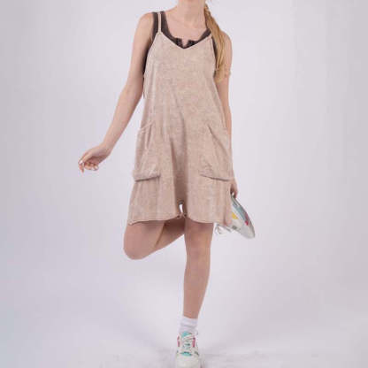 2 Pocket Garment Wash Romper