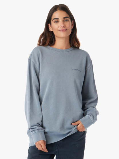 The Vintage-Wash Saltaire Crewneck | Slate