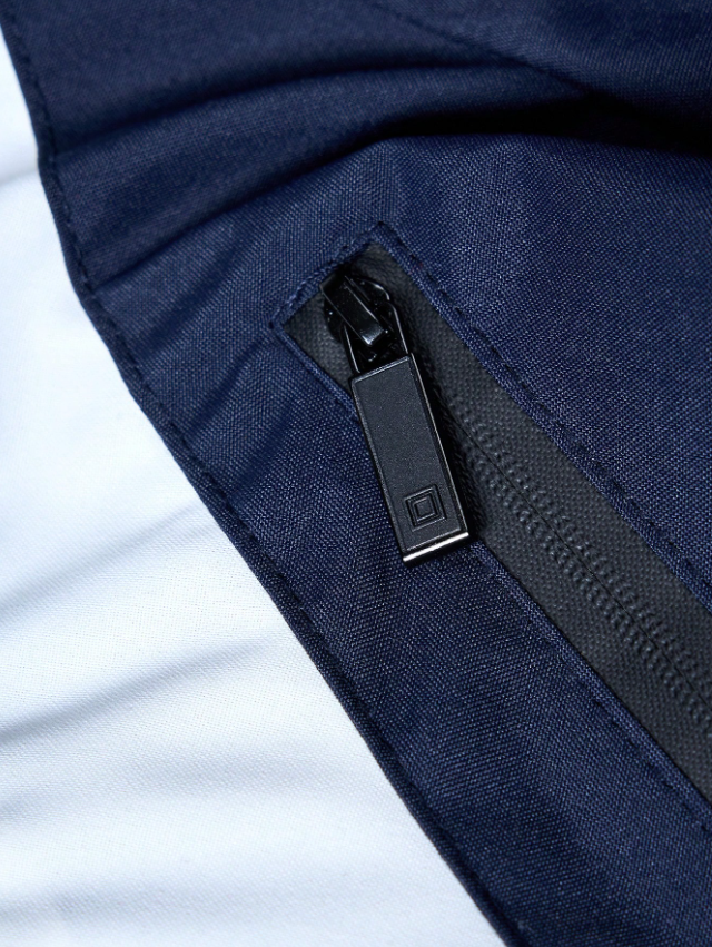 Men's High Street Patchwork Tracksuit Reflective Windbreaker Jacket Athletic Joggers Techwear Set