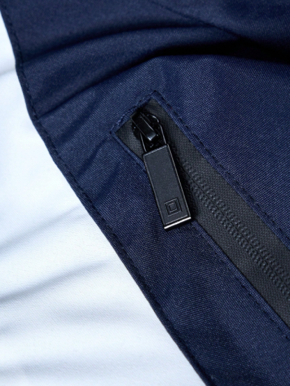 Men's High Street Patchwork Tracksuit Reflective Windbreaker Jacket Athletic Joggers Techwear Set