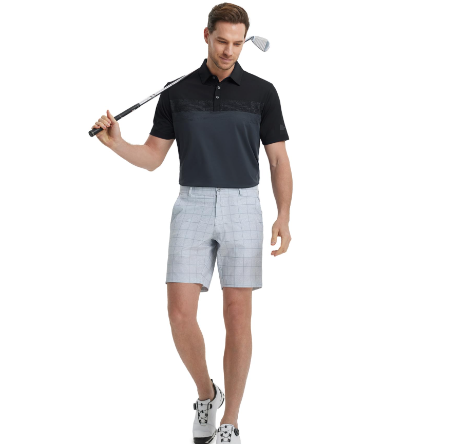 Men's Polo Shirts Dry Fit Performance Color Block Shirt
