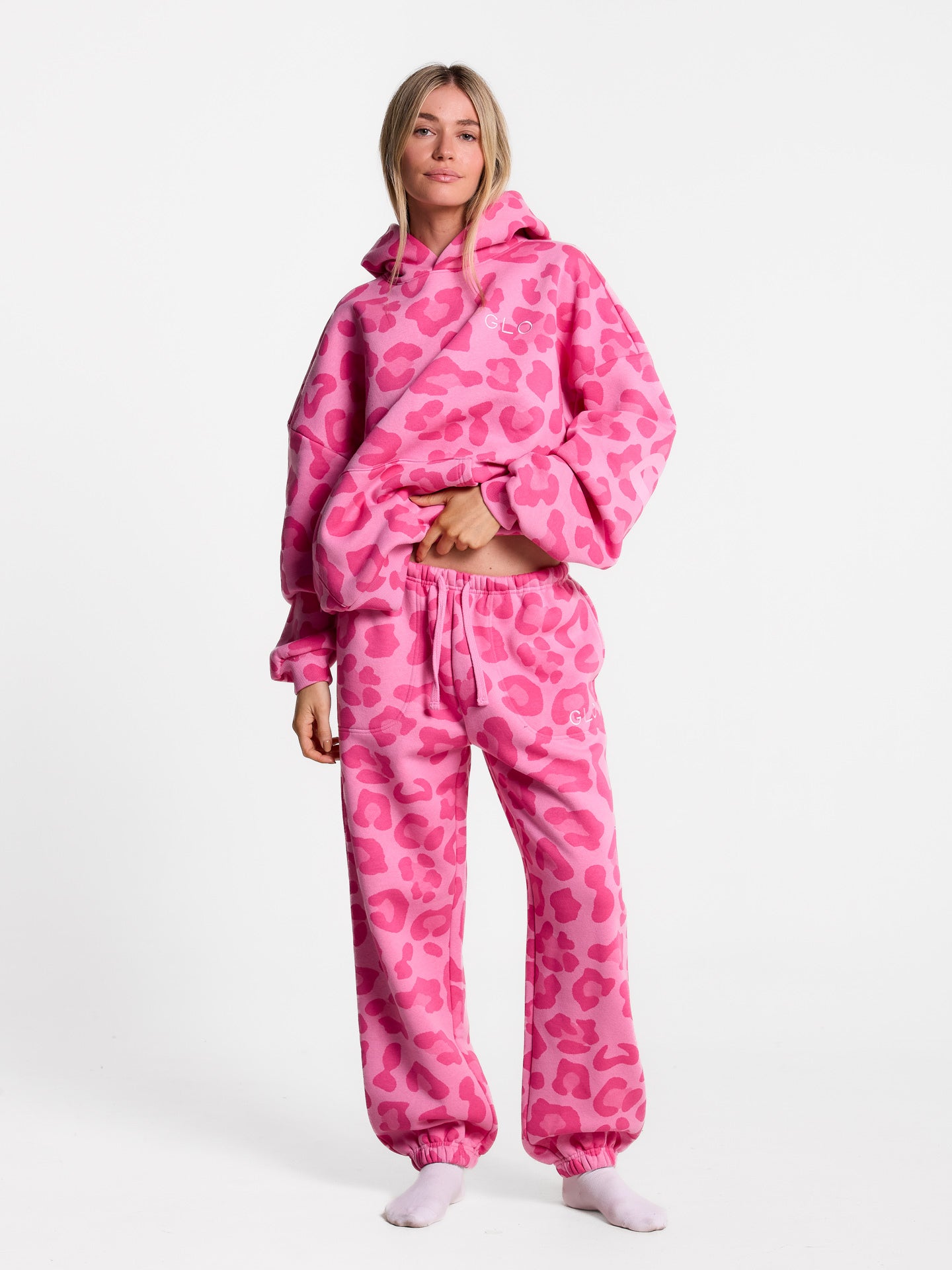 GLO Kingdom Essential Animal Printed Hoodie + Jogger Set
