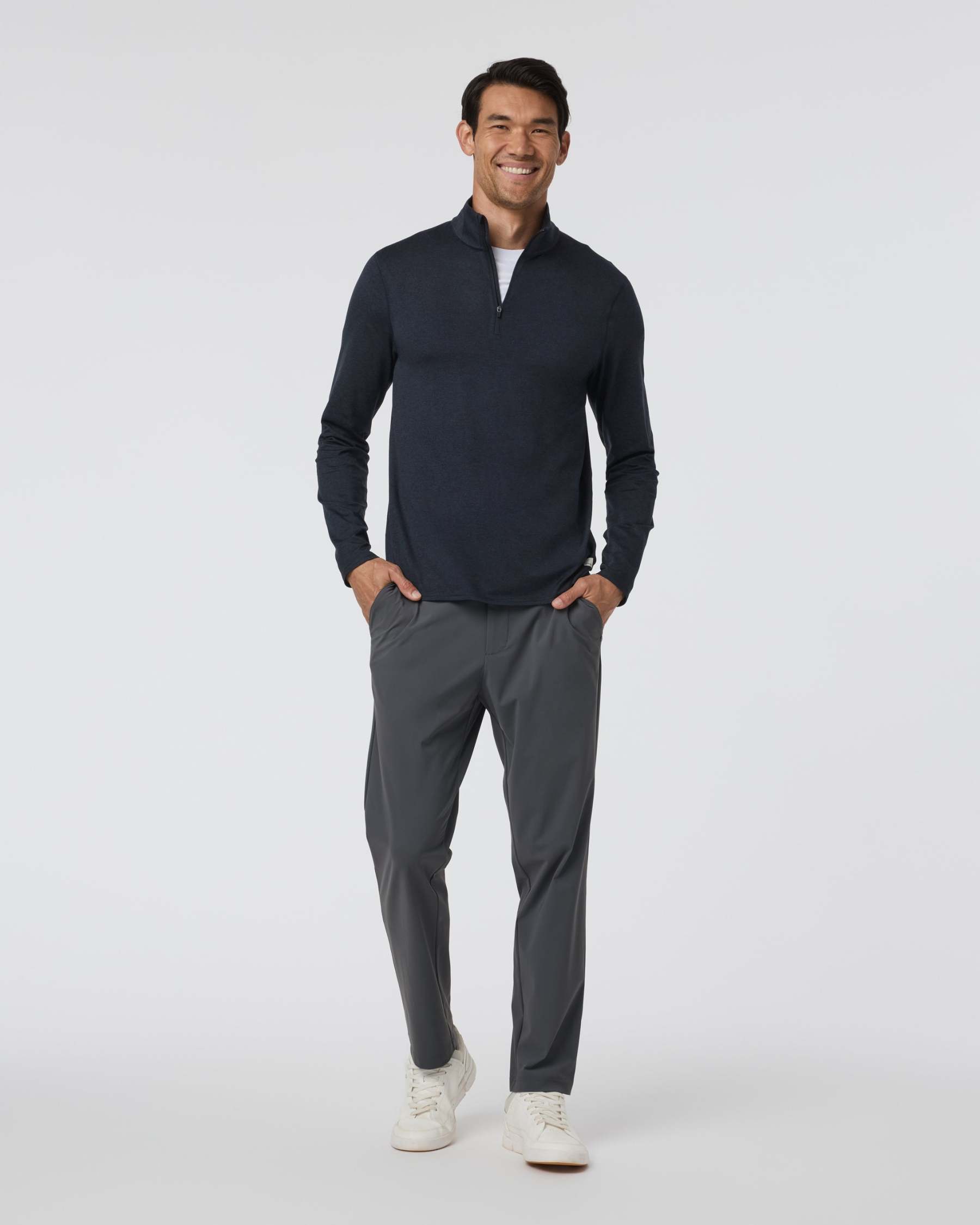 Ponto Half Zip Mock Neck