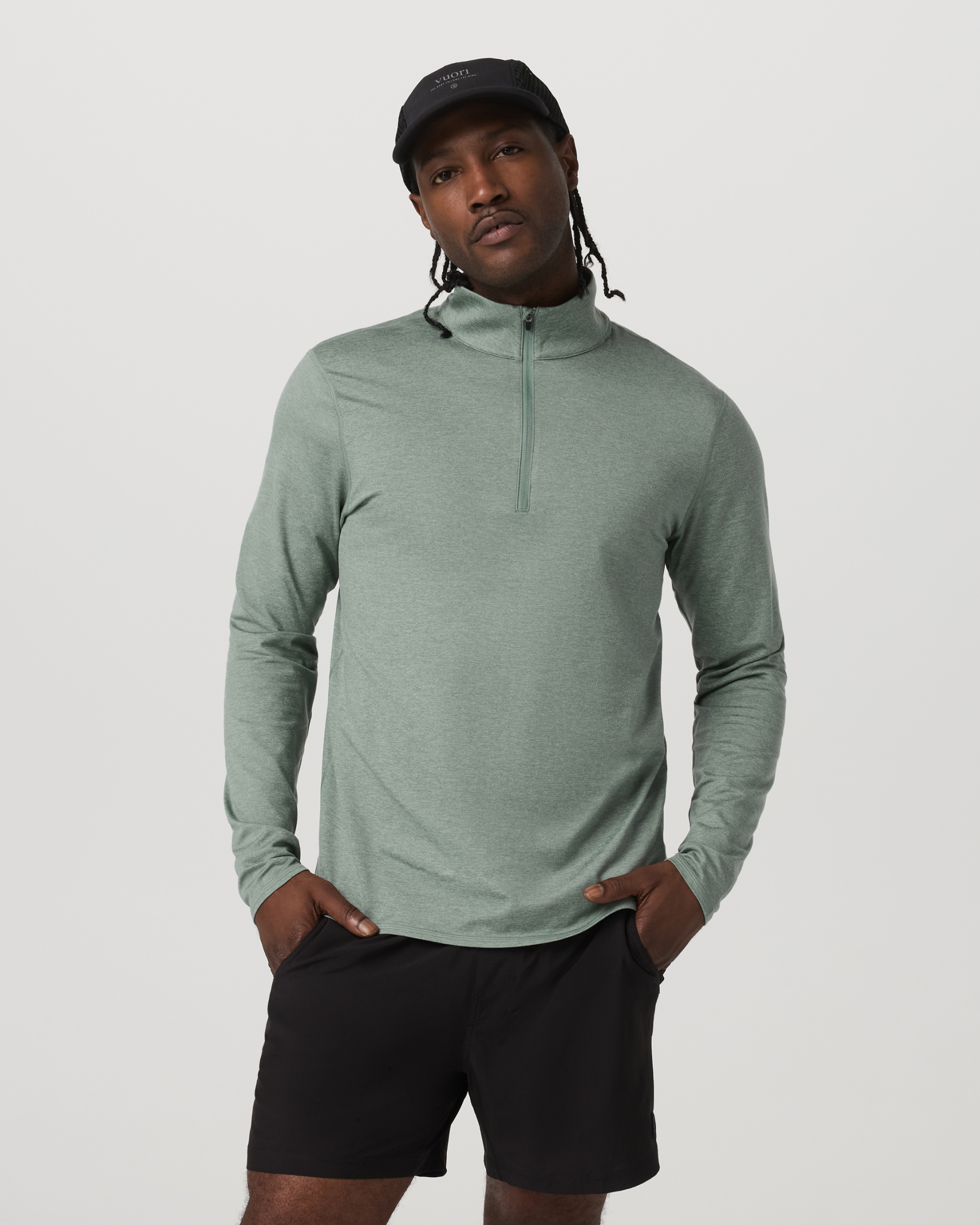 Ponto Half Zip Mock Neck