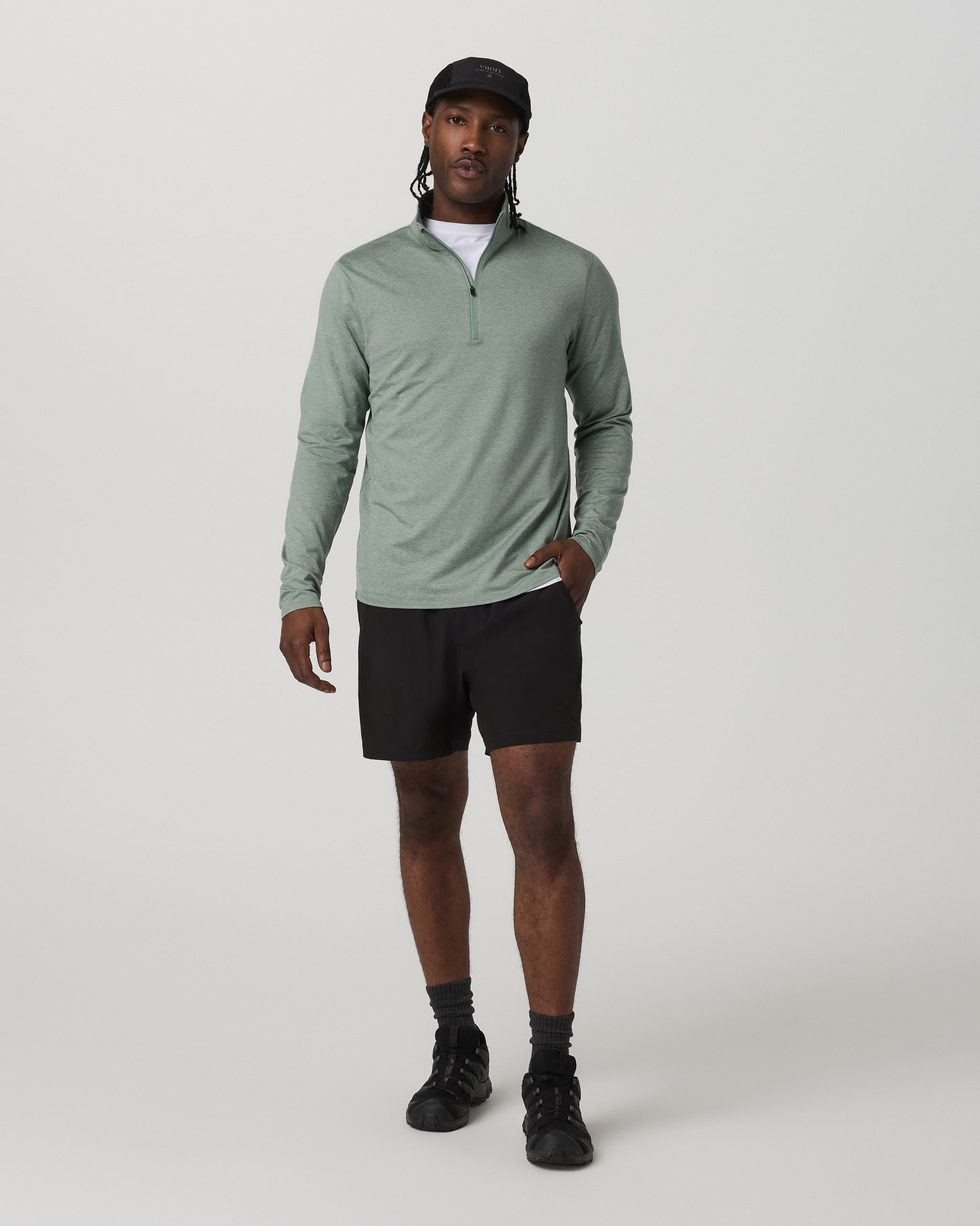 Ponto Half Zip Mock Neck