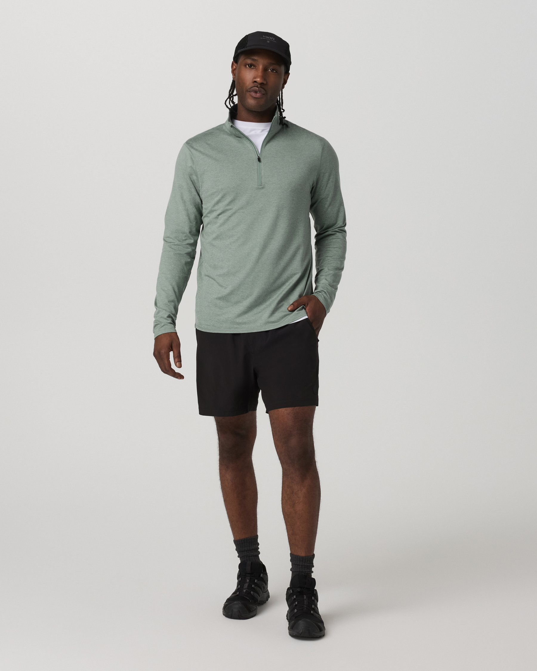 Ponto Half Zip Mock Neck