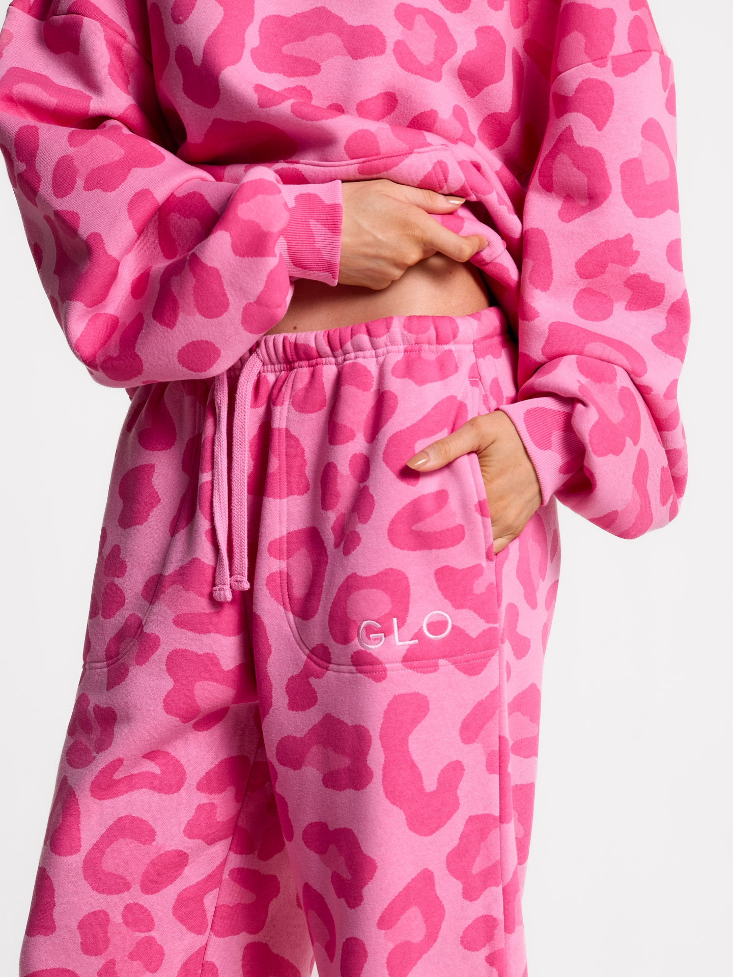 GLO Kingdom Essential Animal Printed Hoodie + Jogger Set