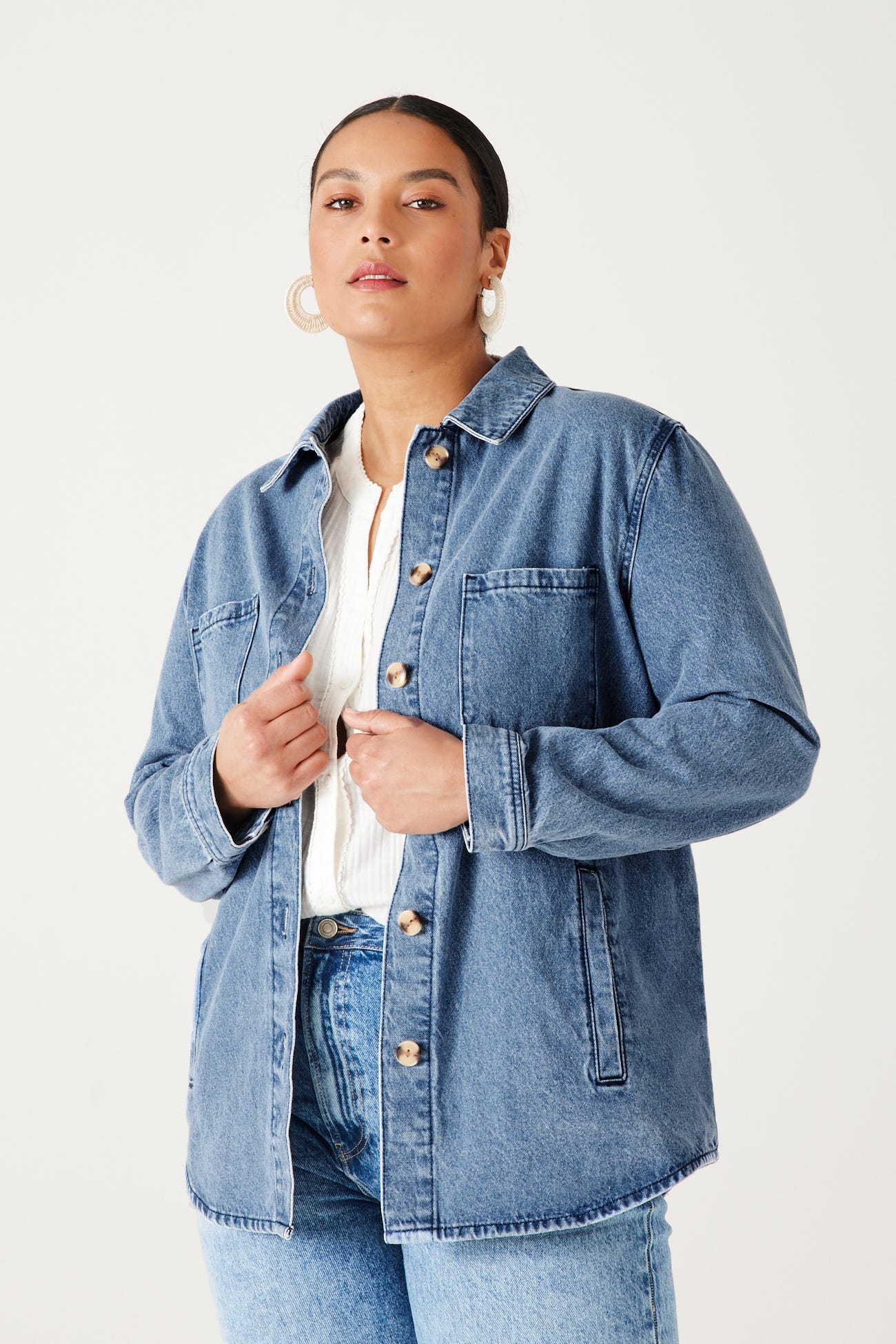 Veste surchemise en jean ALMA 