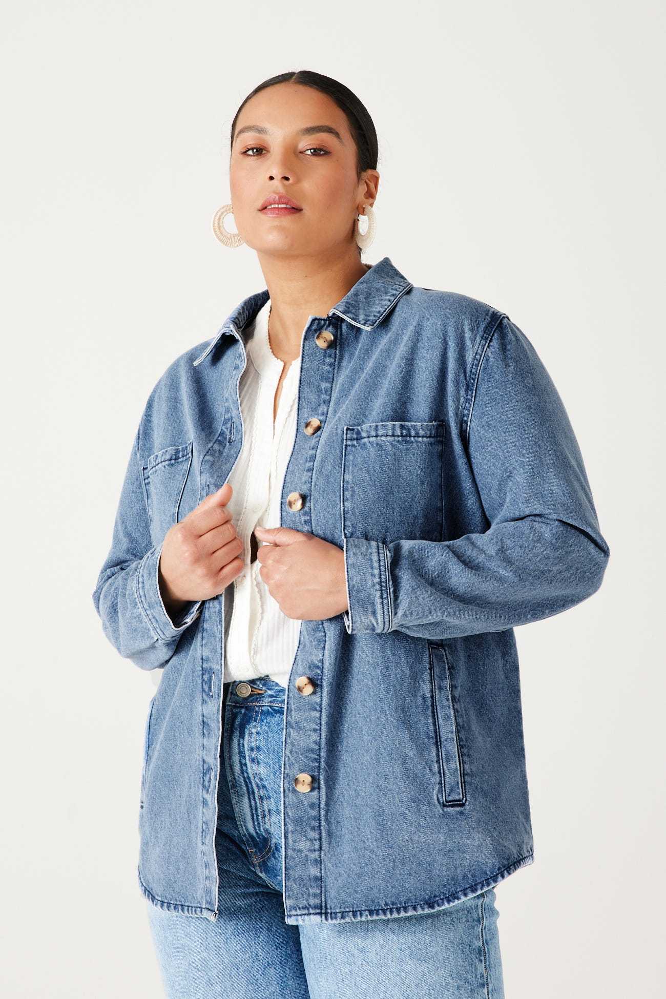 Veste surchemise en jean ALMA 