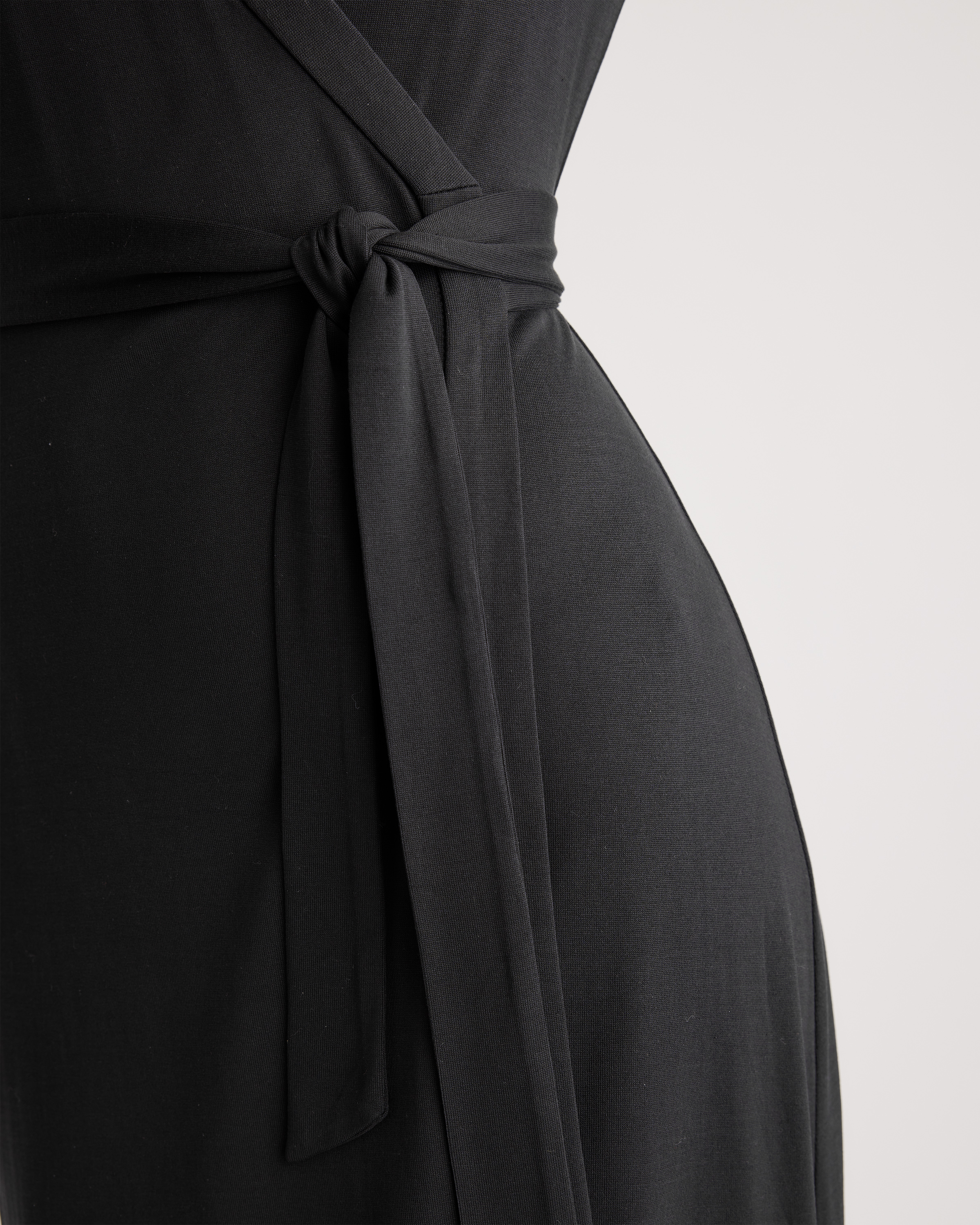 100% Silk Jersey Midi Wrap Dress