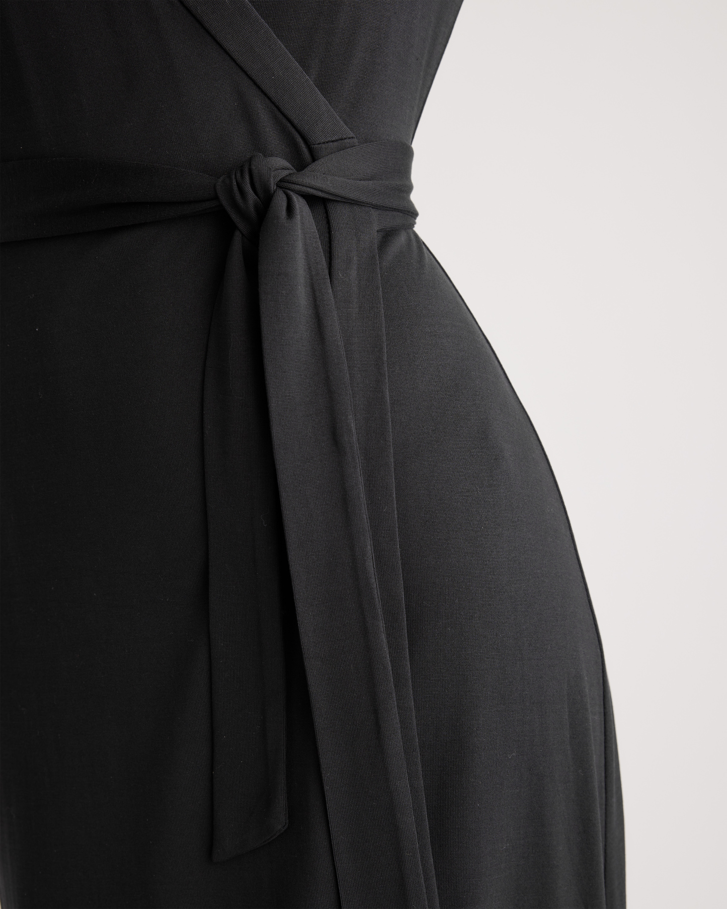 100% Silk Jersey Midi Wrap Dress