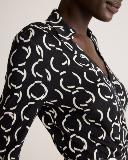 100% Silk Jersey Midi Wrap Dress