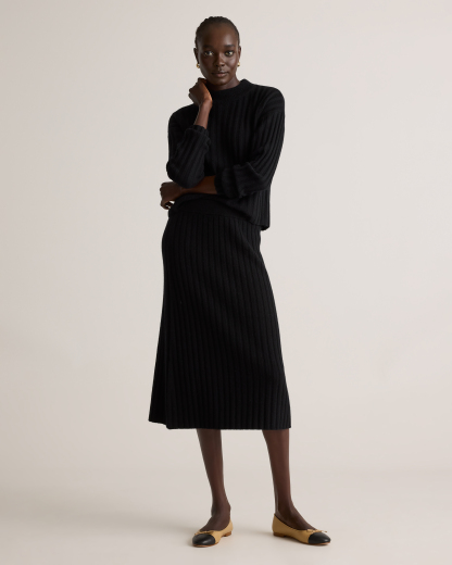 Mongolian Cashmere Midi Skirt