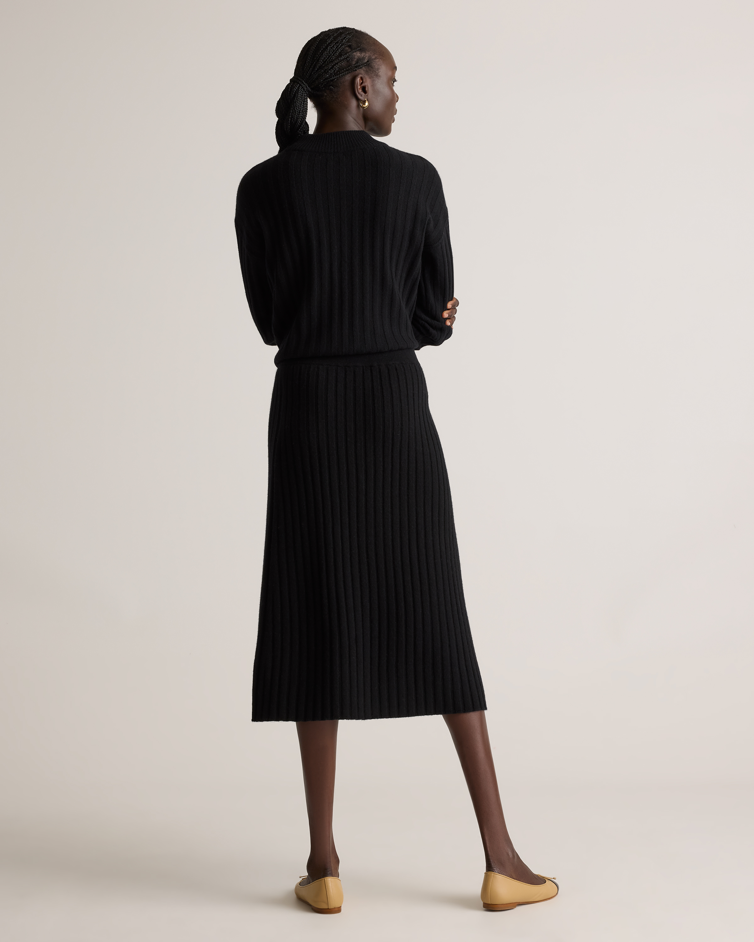 Mongolian Cashmere Midi Skirt