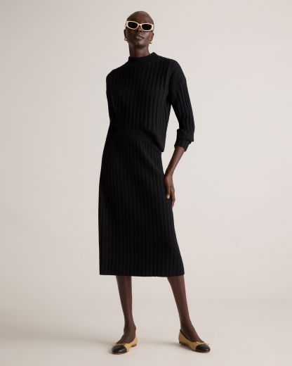Mongolian Cashmere Midi Skirt