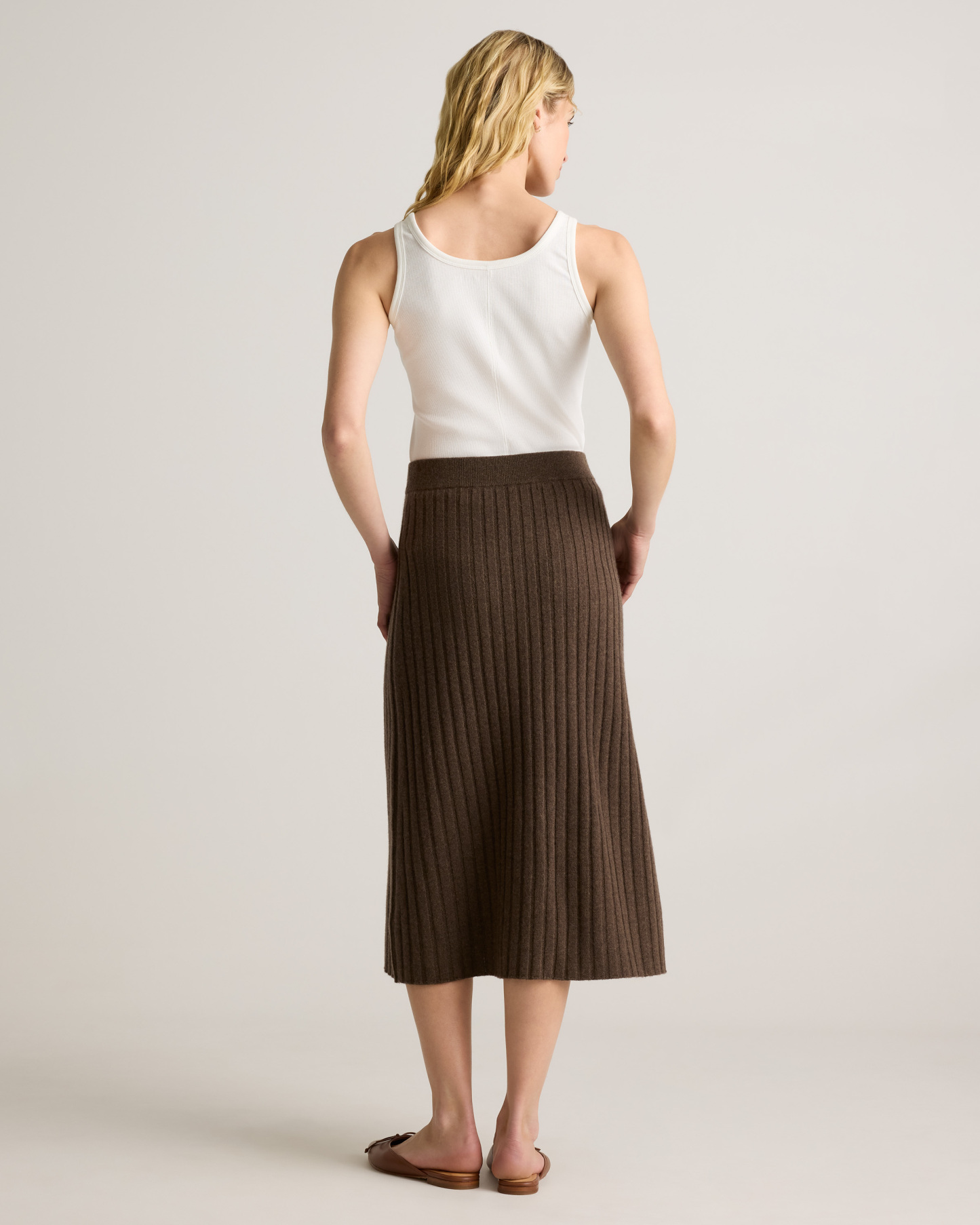 Mongolian Cashmere Midi Skirt