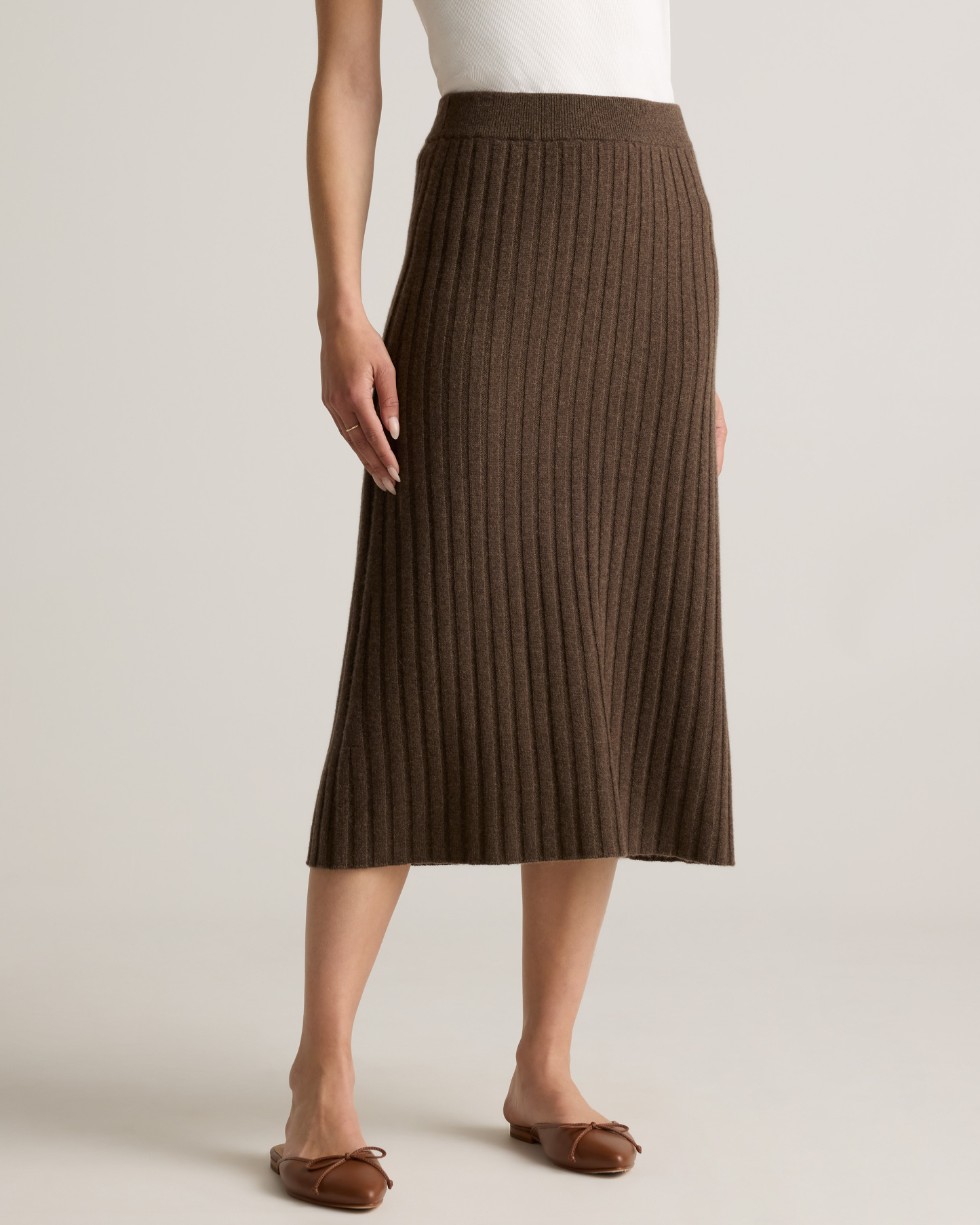 Mongolian Cashmere Midi Skirt