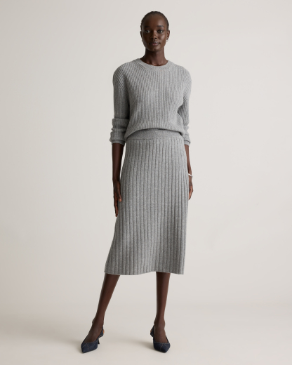 Mongolian Cashmere Midi Skirt