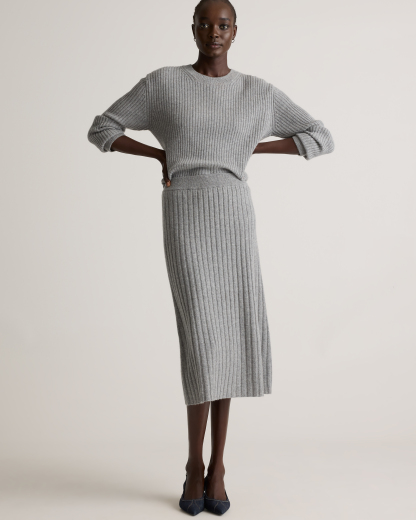 Mongolian Cashmere Midi Skirt
