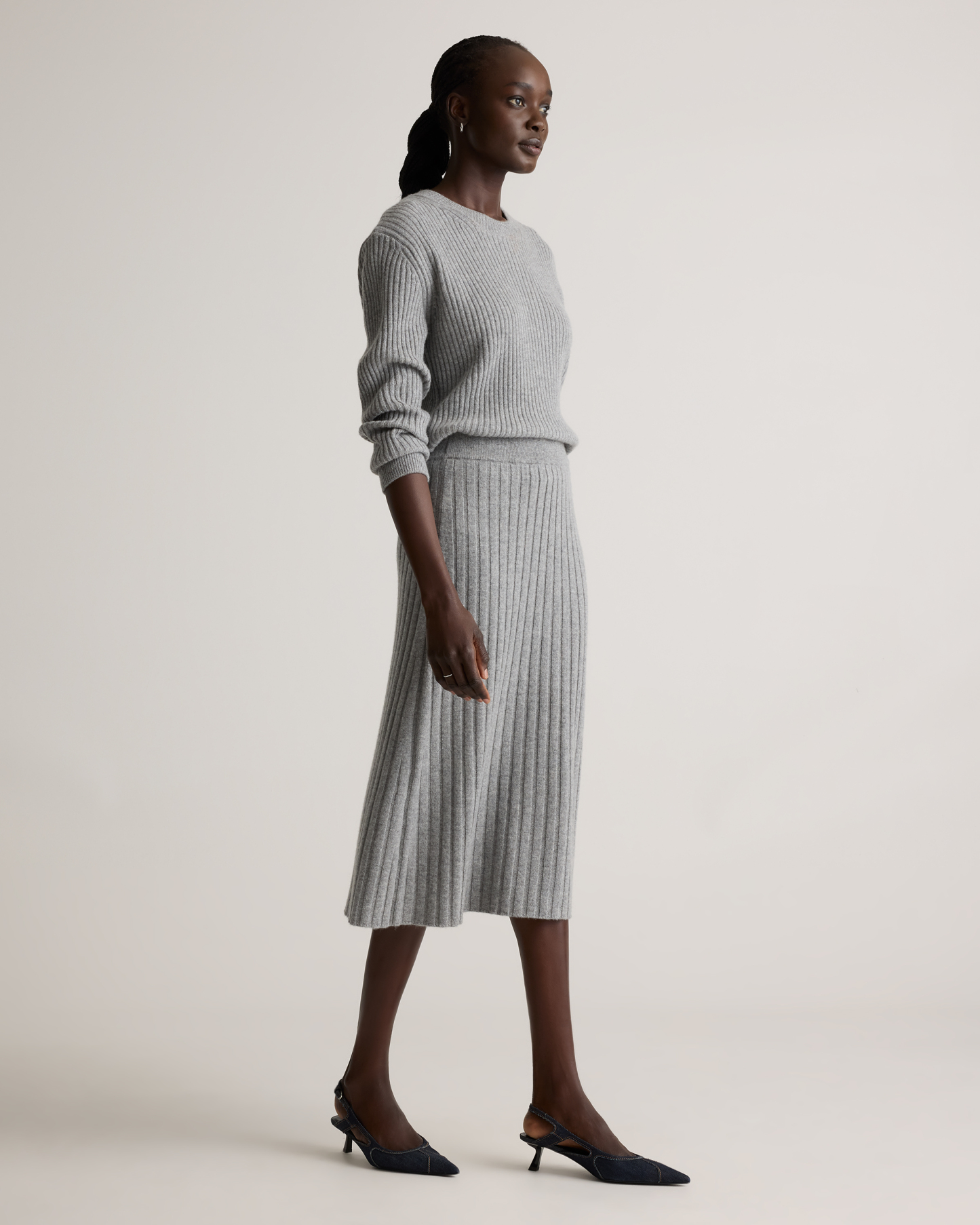 Mongolian Cashmere Midi Skirt