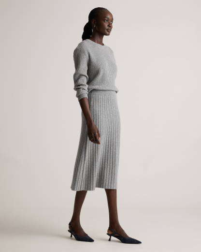 Mongolian Cashmere Midi Skirt