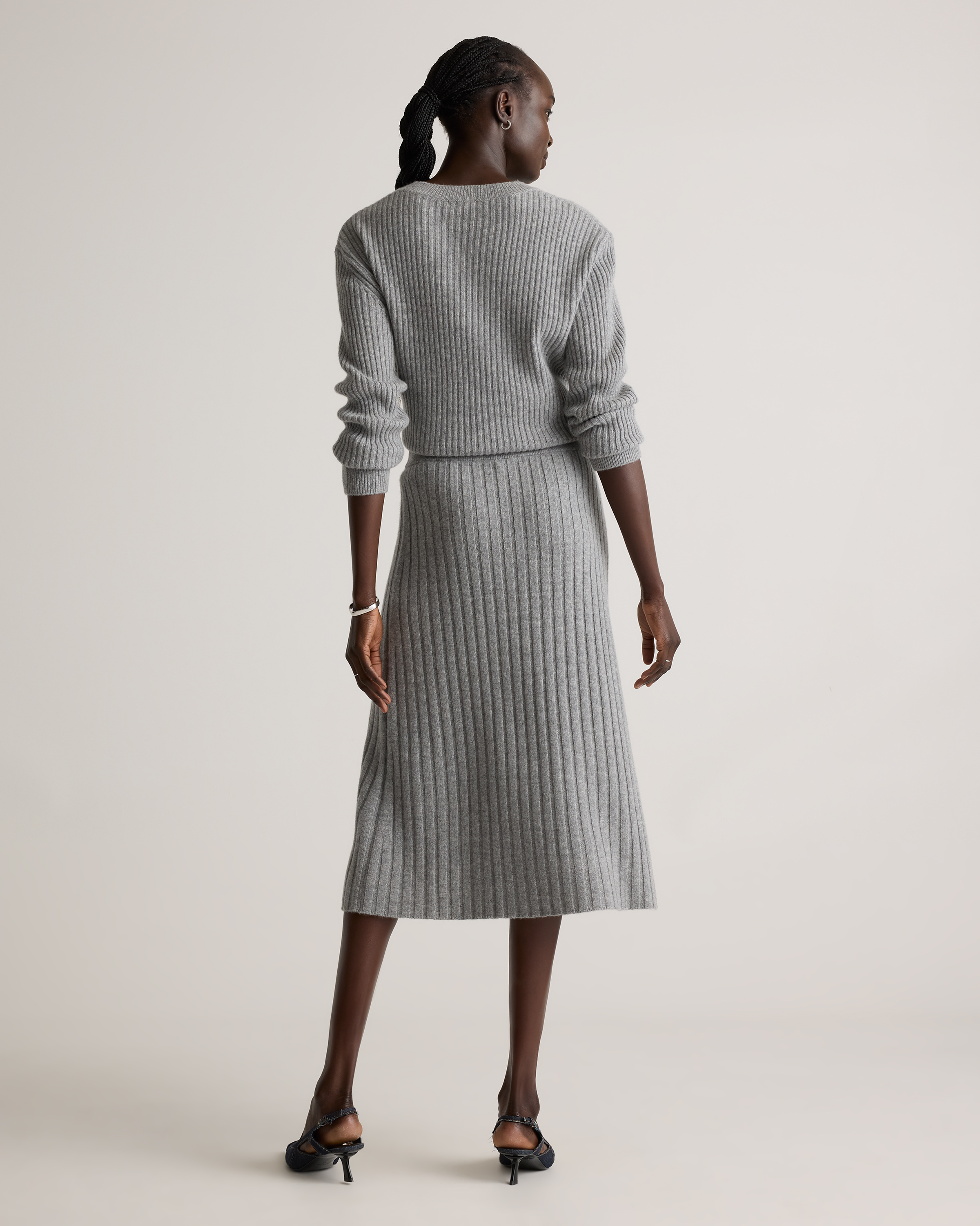Mongolian Cashmere Midi Skirt