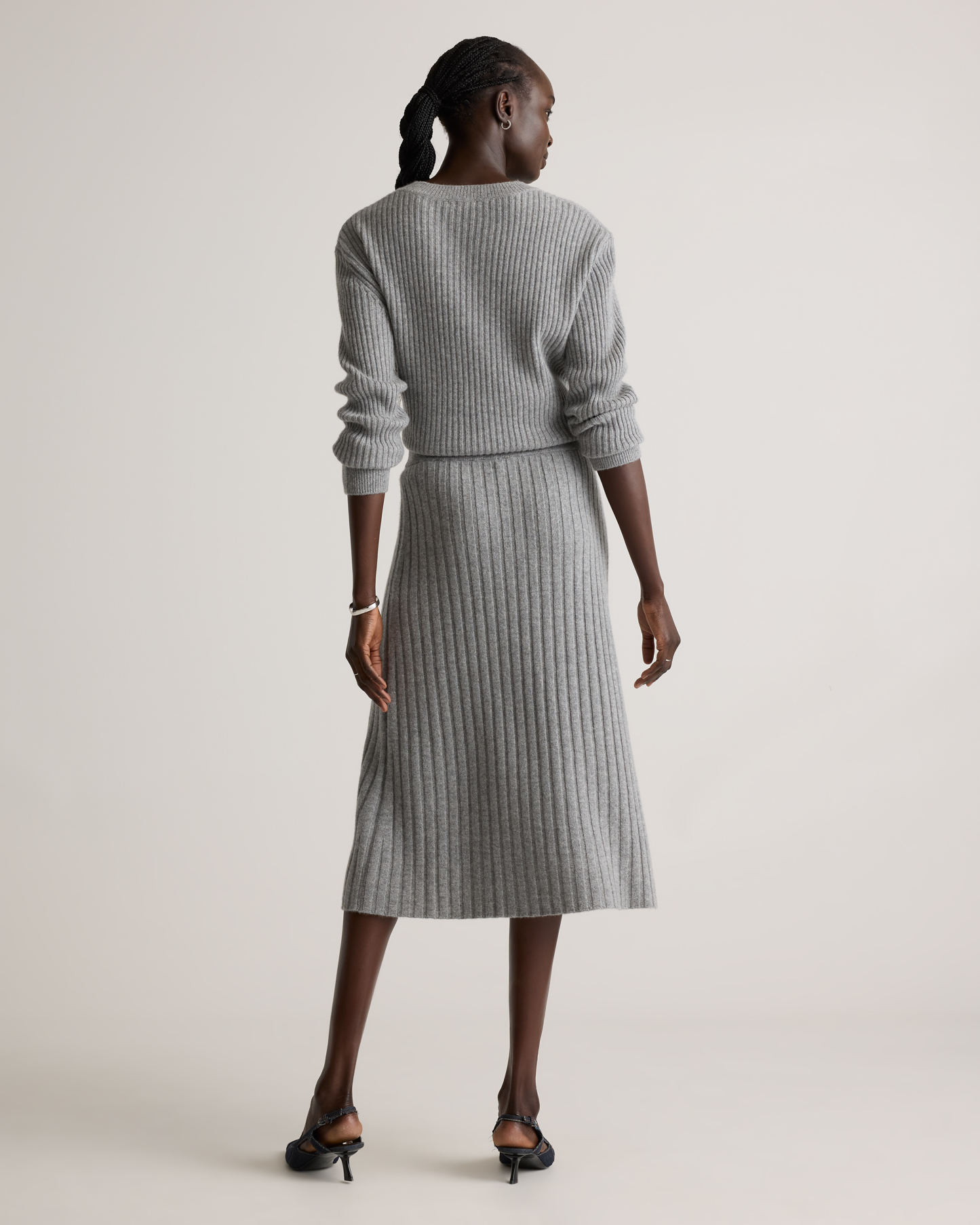 Mongolian Cashmere Midi Skirt