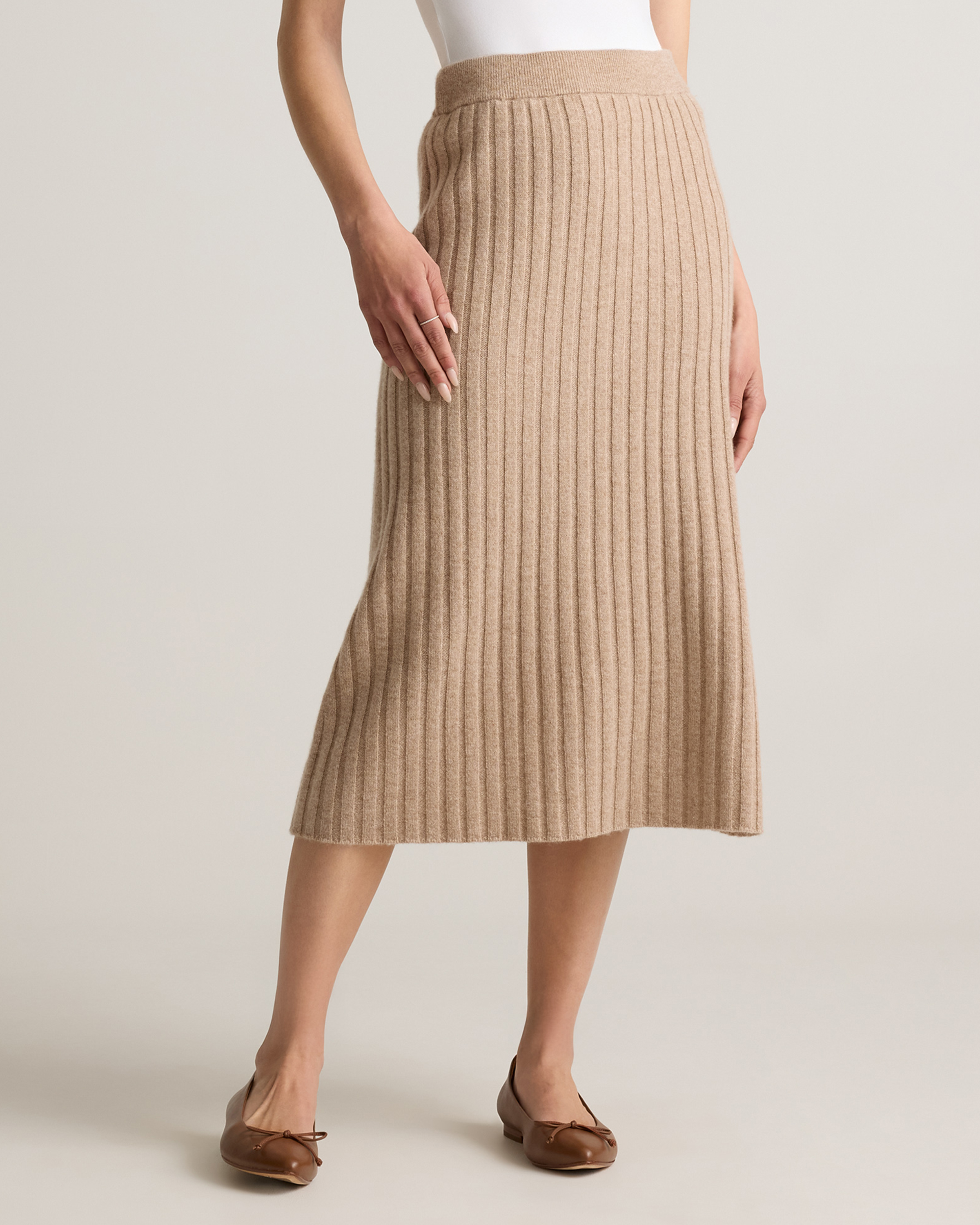 Mongolian Cashmere Midi Skirt