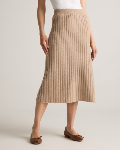 Mongolian Cashmere Midi Skirt