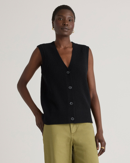 Mongolian Cashmere Fisherman Sweater Vest