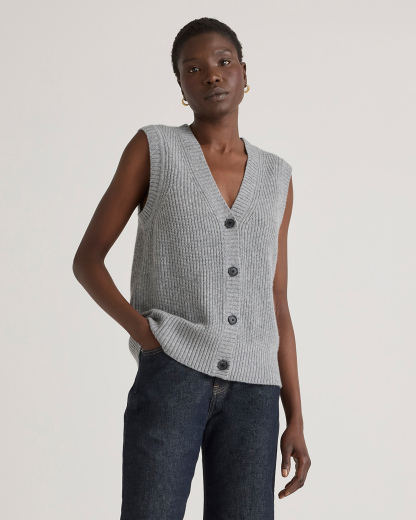 Mongolian Cashmere Fisherman Sweater Vest