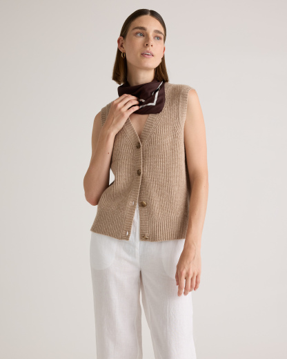 Mongolian Cashmere Fisherman Sweater Vest